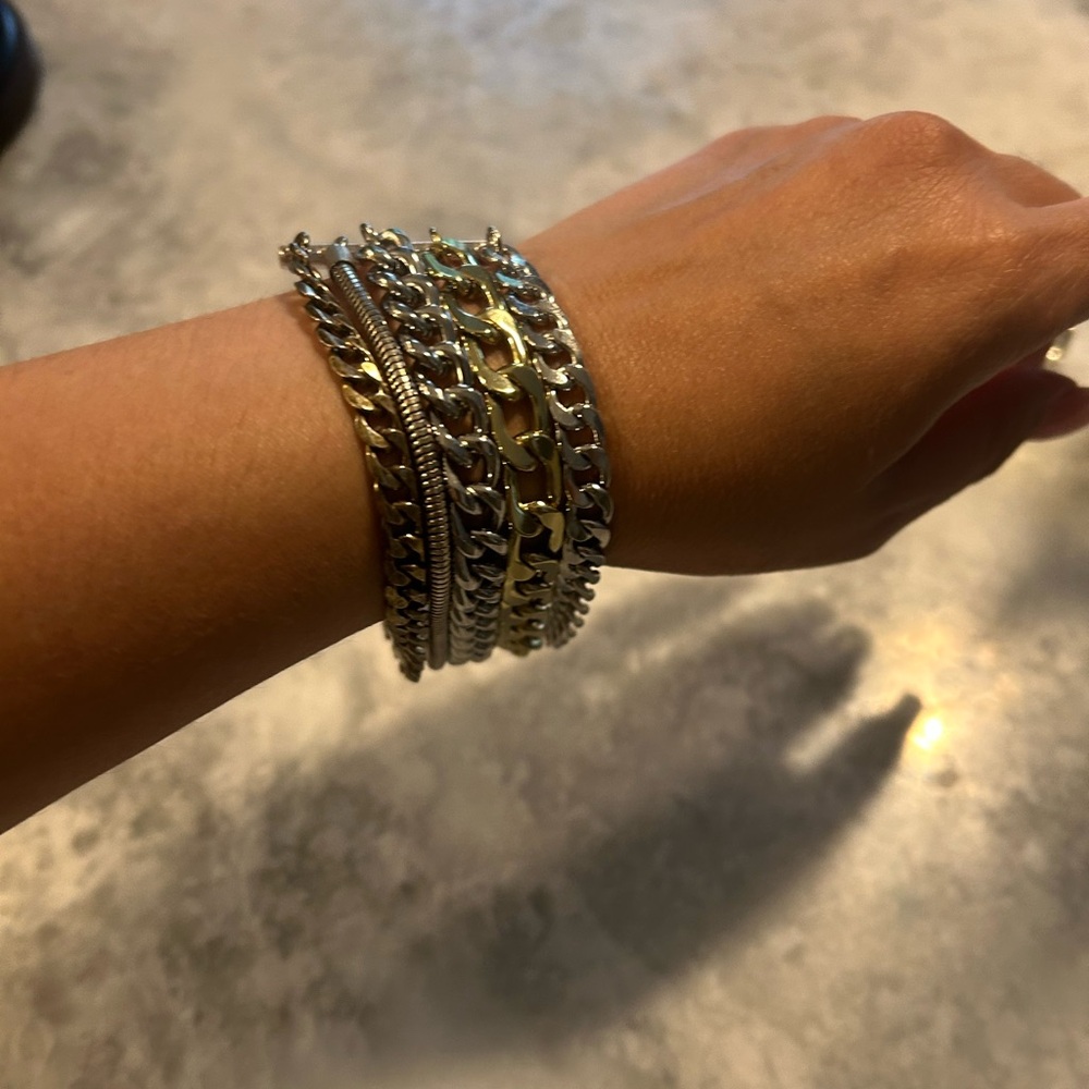 Jenny Bird Silver and Gold Bracelet Set